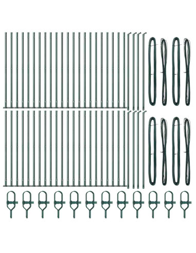 Palo della recinzione 52 pcs Grigio 3,2 x 3,2 x 70 cm