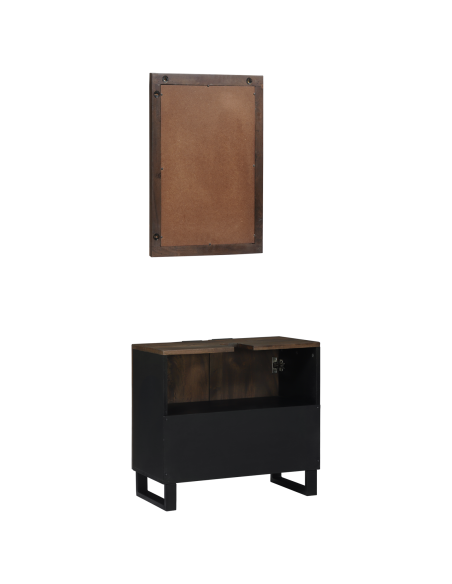 Set di mobili per il bagno 2 pcs Noce Marrone Standard