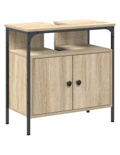 Set di mobili per il bagno con lo scaffale 3 pcs Rovere Sonoma 2