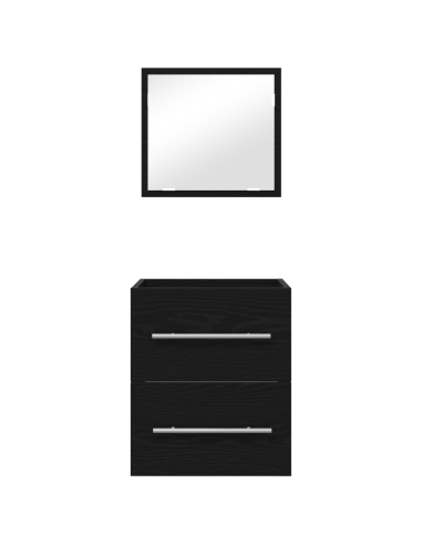 Set di mobili per il bagno con cassetto Nero 41 x 38,5 x 48 cm