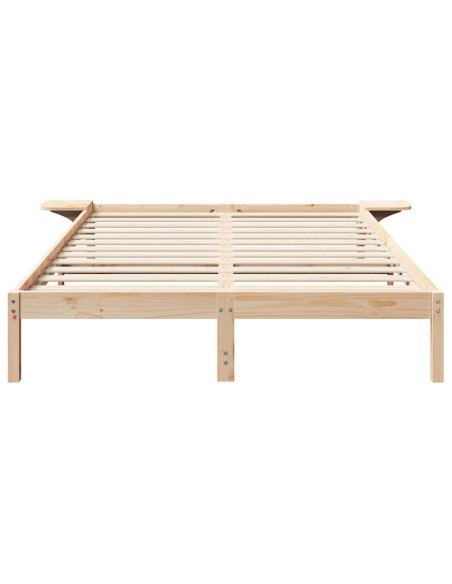 Rete letto con comodini Marrone 150 x 200 cm Marrone