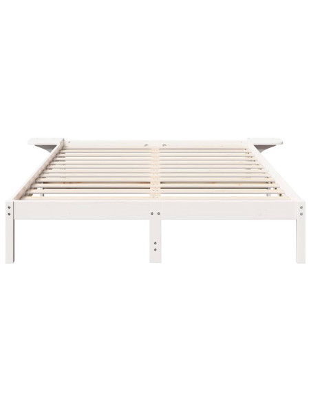 Rete letto con comodini Bianco 150 x 200 cm Bianco