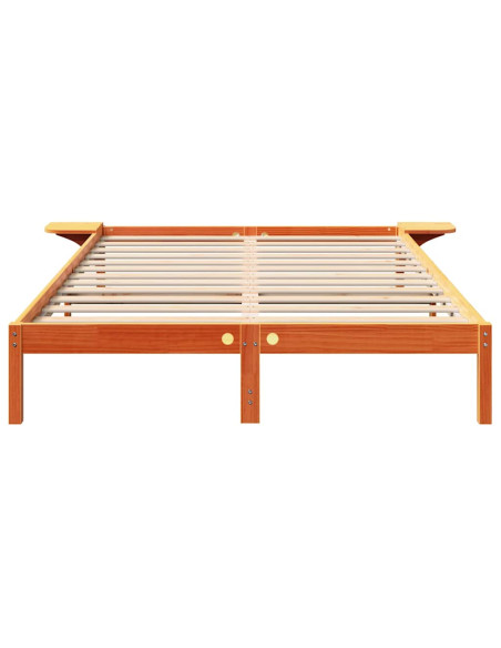 Rete letto con comodini Marrone 150 x 200 cm Marrone cerato