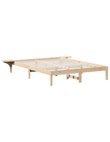 Rete letto con comodini Marrone 150 x 200 cm Marrone