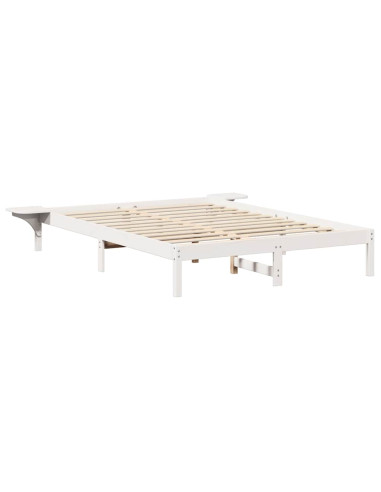 Struttura del letto Bianco 150 x 200 cm Pino massello