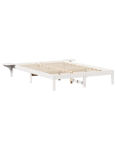 Rete letto con comodini Bianco 150 x 200 cm Bianco