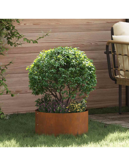 Vaso in Acciaio Corten Acciaio Corten Media Intarsi decorativi