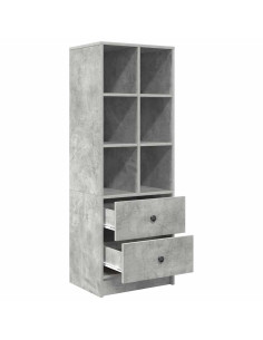 Credenza con cassetto Grigio cemento 45,5 x 34 x 127 cm