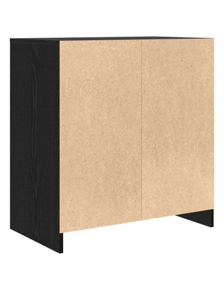 Mobile soggiorno rovere nero 70x41x75 cm legno ingegnerizzato