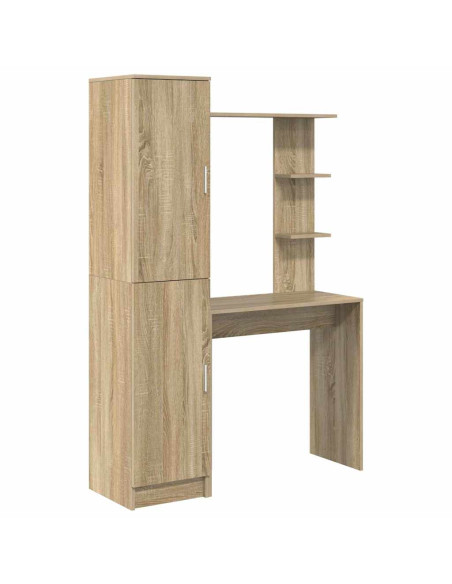 Scrivania con spazio Rovere Sonoma Legno ingegnerizzato