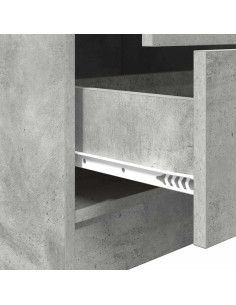 Credenza con cassetto Grigio cemento 45,5 x 34 x 127 cm 2