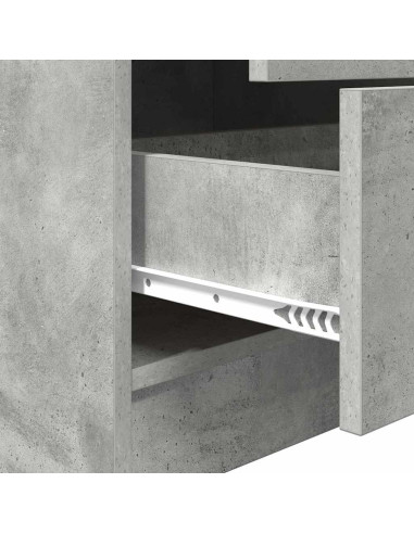 Credenza con cassetto Grigio cemento 45,5 x 34 x 127 cm