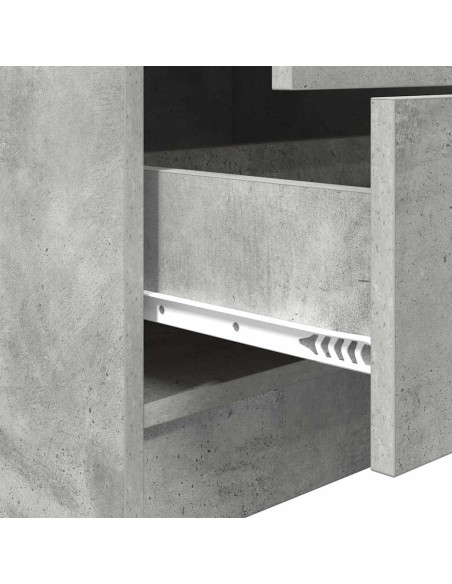 Credenza con cassetto Grigio cemento 45,5 x 34 x 127 cm