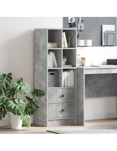 Credenza con cassetto Grigio cemento 45,5 x 34 x 127 cm
