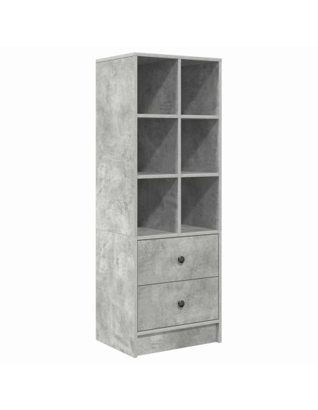 Credenza con cassetto Grigio cemento 45,5 x 34 x 127 cm
