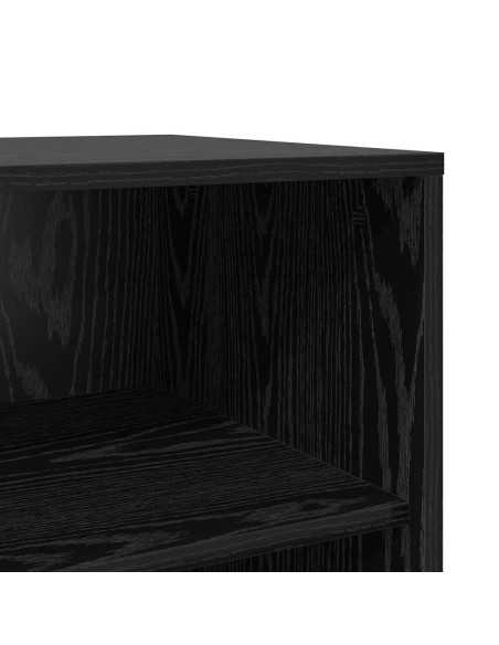 Mobile soggiorno rovere nero 70x41x75 cm legno ingegnerizzato