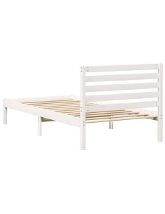 Struttura del letto Bianco 90 x 200 cm Pino massello