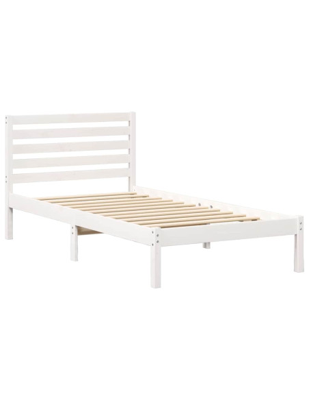 Struttura del letto Bianco 90 x 200 cm Legno di pino massello