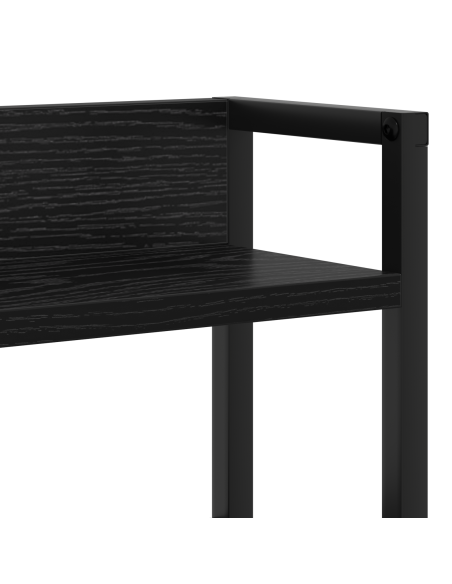 Testata contenitore con lo scaffale Rovere Nero 75 x 15 x 98 cm