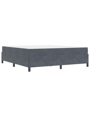 Struttura del letto Grigio scuro 180 x 200 cm Tessuto