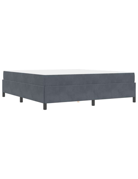 Struttura del letto Bianco e Grigio chiaro 180 x 200 cm Velluto