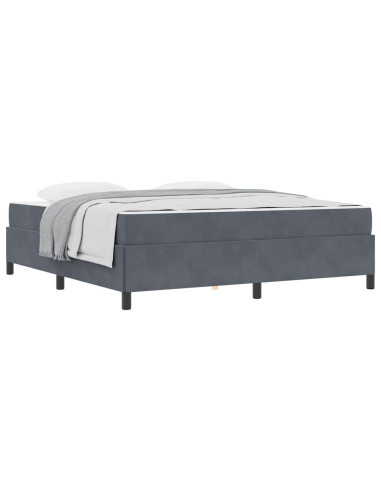 Struttura del letto Grigio scuro 180 x 200 cm Tessuto