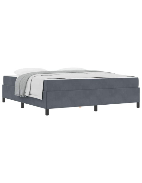 Struttura del letto Grigio scuro 180 x 200 cm Tessuto