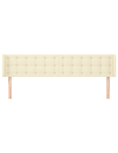 Testiera ad Orecchio Crema 203x16x78/88 cm in Similpelle