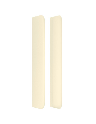 Testiera ad Orecchio Crema 203x16x118/128 cm in Similpelle