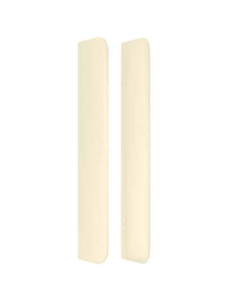 Testiera ad Orecchio Crema 203x16x118/128 cm in Similpelle