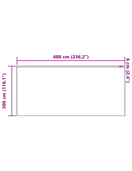 Tenda in Pizzo con tende Bianco 300 x 600 cm Poliestere