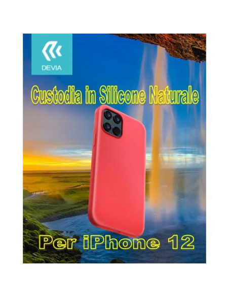 DEVIA COVER IN SILICONE WATERPROOF PER IPHONE 12 PRO MAX ROSSA