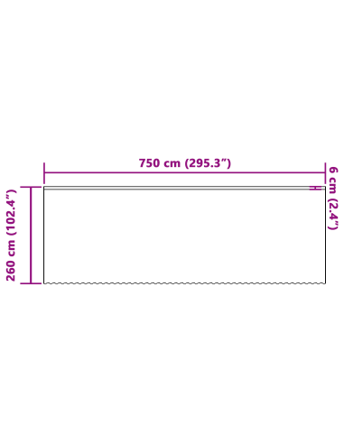 Tenda in Pizzo con tende Floreale Bianco 260x750cm Poliestere