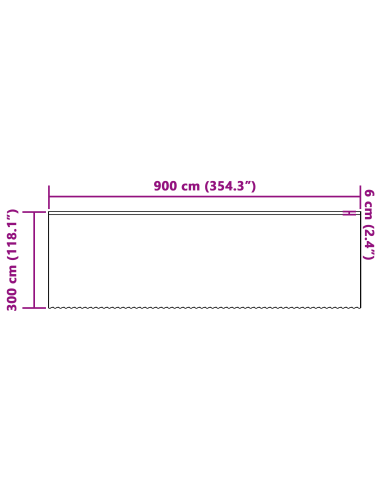 Tenda in Pizzo con tende Bianco 300 x 900 cm Poliestere