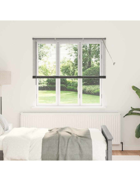 Tenda per Finestra con tende Altro Grigio scuro 80 x 130 cm Alluminio
