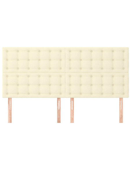 Testiere 4 pz Crema 100x5x78/88 cm in Similpelle