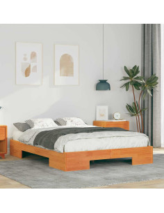 Struttura del letto Marrone 135 x 190 cm 2