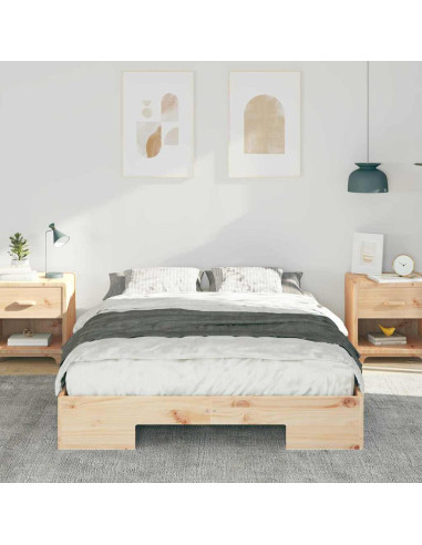 Struttura del letto Marrone 140 x 190 cm