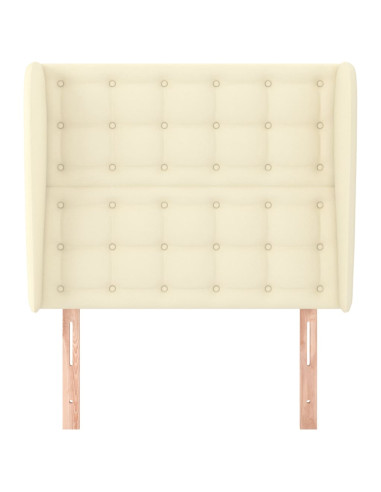 Testiera ad Orecchio Crema 103x23x118/128 cm in Similpelle