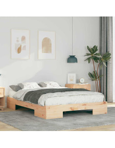 Struttura del letto Marrone 135 x 190 cm 2