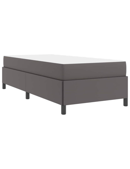 Struttura del letto con materasso Grigio 90 x 190 cm Tessuto