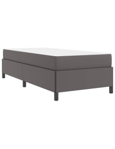 Struttura del letto con materasso Grigio 90 x 200 cm Tessuto 2