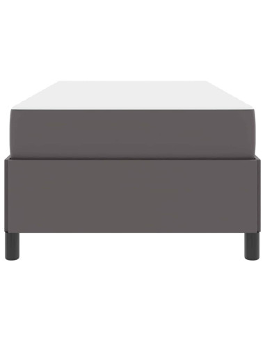 Struttura del letto con materasso Grigio 90 x 200 cm Tessuto