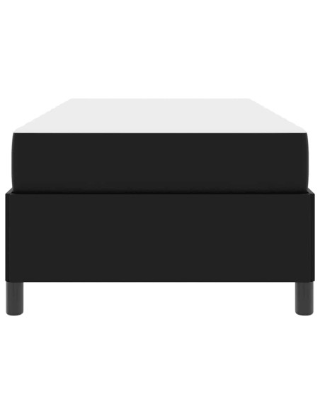 Struttura letto con materasso Nero 100 x 200 cm Pelle sintetica