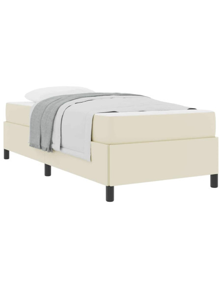 Struttura letto con materasso Crema 100 x 200 cm