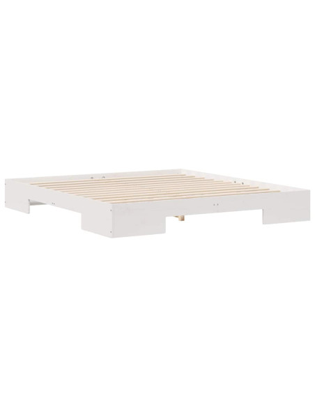 Struttura letto a terra Bianco 180 x 200 cm