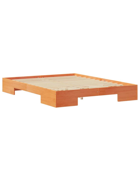 Struttura letto a terra con archiviazione Marrone 140 x 200 cm