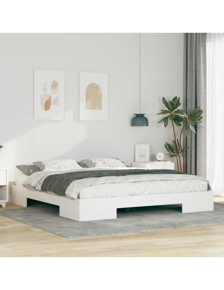 Struttura letto a terra Bianco 180 x 200 cm