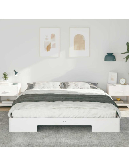 Struttura letto a terra Bianco 180 x 200 cm