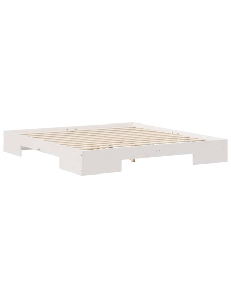 Struttura letto a terra Bianco 180 x 200 cm